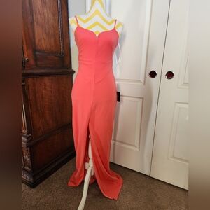 Lulu's coral maxi dress